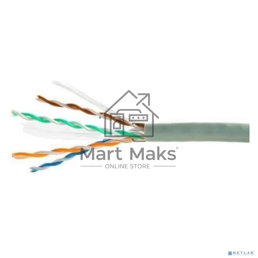 Кабель Cablexpert Россия, UPC-5051E-4-CU, UTP indoor 4x2x0.51, медный, кат.5e, однож., 305м, box, серый