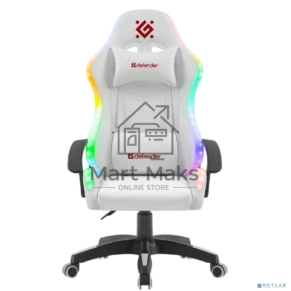 Кресло игровое Defender FACTOR X RGB WHITE 64046