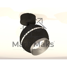 Комплект поворотного светильника Ambrella light XM1102003 SBK/MCH черный песок/хром матовый MR16 GU5.3 LED 3W 4200K (A2210, C1102, N7033)