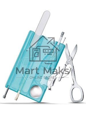 Швейцарская карта Victorinox SwissCard Nailcare (0.7240.T21) бирюзовый полупрозрачный коробка подарочная