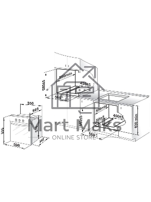 Газоэлектрический духовой шкаф Gefest 621-03 К56, встраиваемый