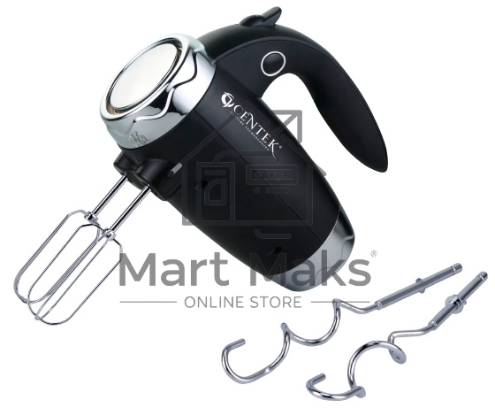 Миксер Centek CT-1115 черный/хром 350Вт