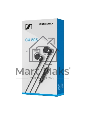 Гарнитура вкладыши Sennheiser CX 80S 1.2м черный проводные (в ушной раковине)