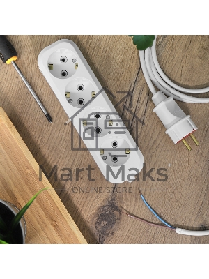 Колодка 4 гнезда c заземлением Rexant