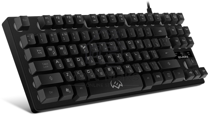 Игровая клавиатура SVEN KB-G7400 (87кл., 12 Fn функций, подсветка) Игровая клавиатура SVEN KB-G7400 (87кл., 12 Fn функций, подсветка)