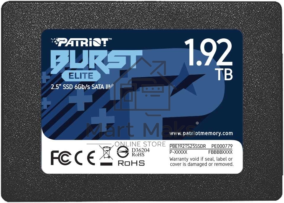 Накопитель SSD Patriot Burst Elite, 1.92Tb, SATA, 2.5