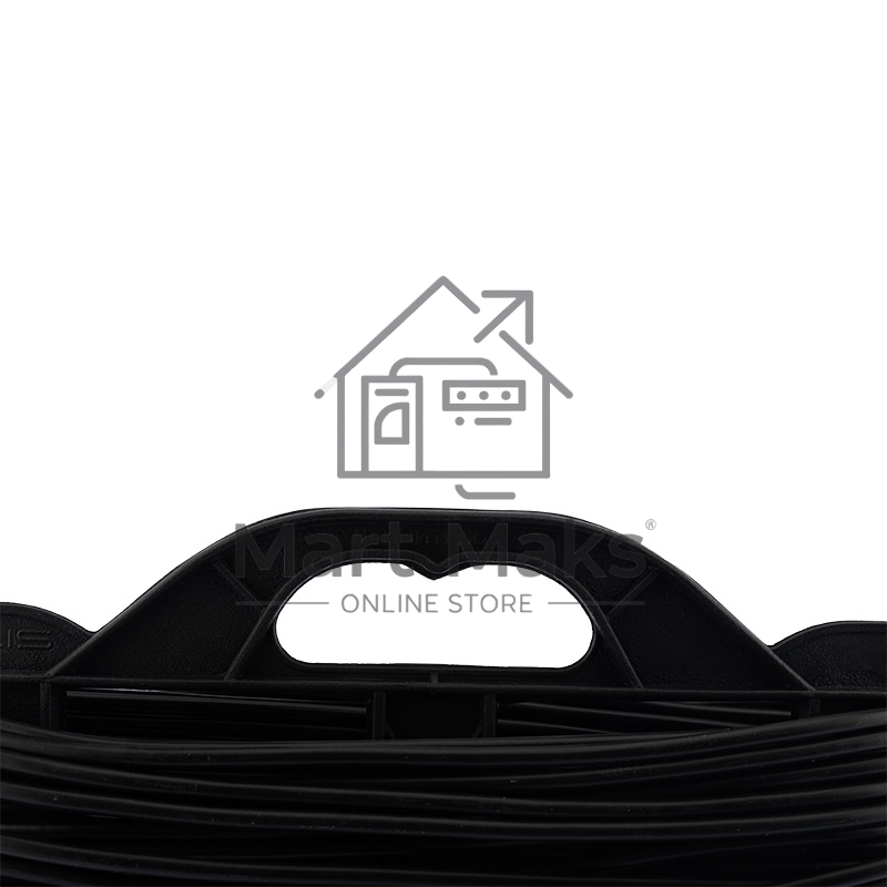 Удлинитель-шнур на рамке PROconnect ПВС 2х0.75, 20 м, б/з, 6 А, 1300 Вт, IP20, черный (Сделано в России)