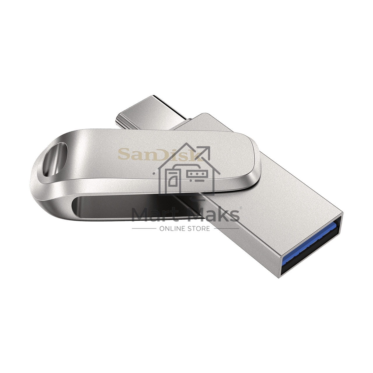 Флешка USB R/W Sandisk Ultra Dual Drive Luxe 32ГБ, USB3.0, серебристый