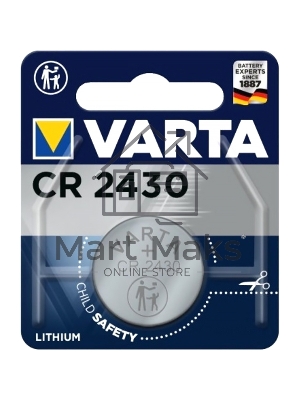 Батарейка Varta ELECTRONICS CR2430 BL1 Lithium 3V (6430) (1/10/100)