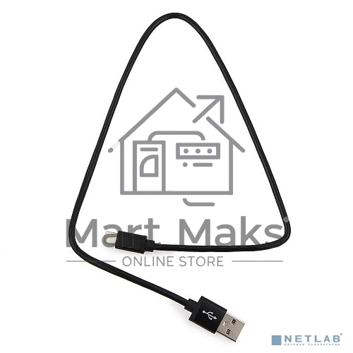 Кабель Cablexpert для Apple CC-S-APUSB01Bk-0.5M, AM/Lightning, серия Silver, длина 0.5м, черный, блистер