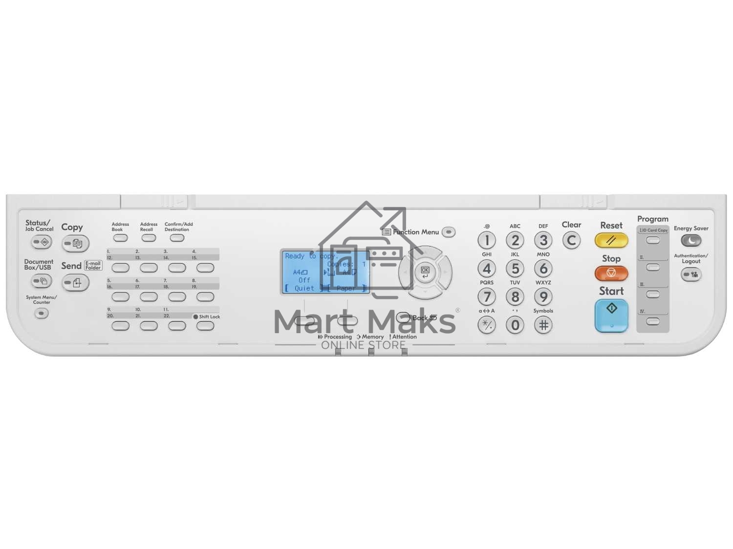 МФУ лазерный Kyocera Ecosys MA4500x (110C133NL0/110C133DZ0), A4, ч/б, печ. до 45 стр/мин., скан. до 60 стр/мин. (ч/б) 40 стр/мин (цвет.), 1200 x 1200 dpi (печать) 600 x 600 DPI (скан.), USB, RJ-45