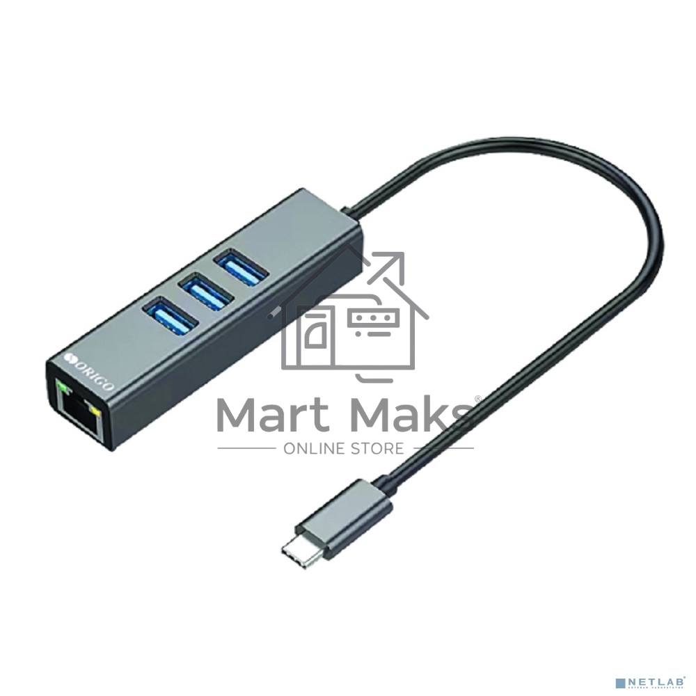 Сетевой адаптер ORIGO OU330N/A1A USB-C, 3xUSB 3.0, 1x1000Base-T