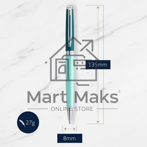 Ручка шариковая Waterman Hemisphere Colour Blocking (2190125) Green CT M, синие чернила, подарочная коробка