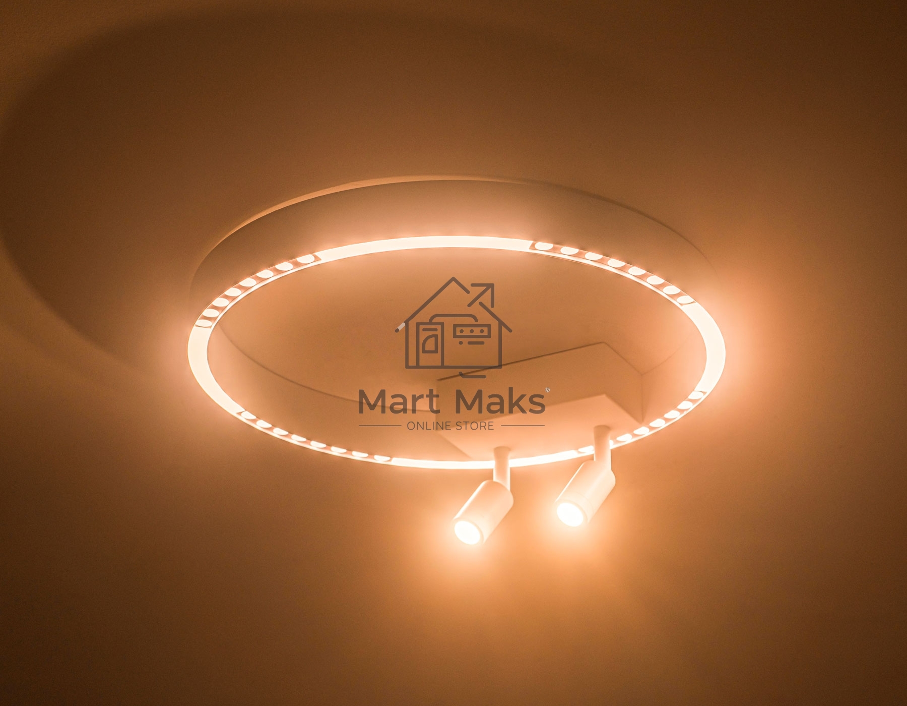 Потолочный светодиодный светильник Ambrella light FL5805/1+2 WH белый 25W 3000K/4200K/6400K D400*95 (без ПДУ)
