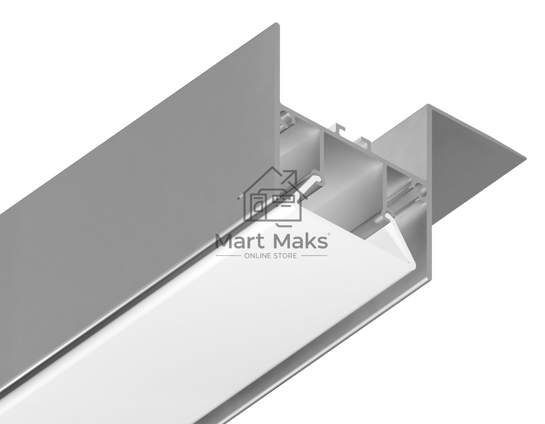 Алюминиевый профиль Ambrella light GP4050AL серебро 2000*51.27*34
