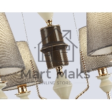 Люстра Ambrella light LH75401/6 GD/GR золото/серый E14*6 max 40W D700*1260