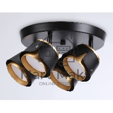 Светильник Ambrella light TN71243/4 BK/GD черный/золото GX53/4 D250*147