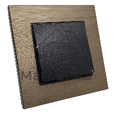 Ovivo Рамка 1-местн. ПРАЙМ ЭЛЕМЕНТС АЛЮМИНИЙ (PRIME ELEMENTS ALUMINIUM) бронза/черный, 403-510017-096