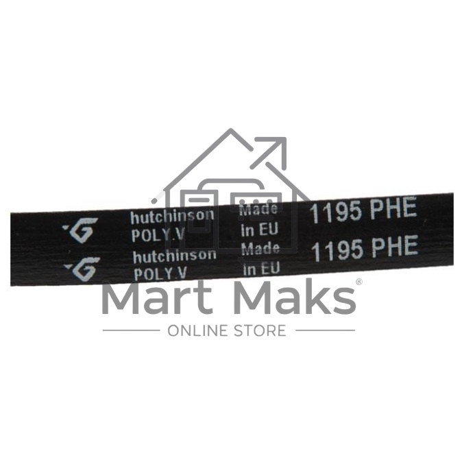 Ремень 1195 H8 HUTCHINSON BLH128UN для стиральной машины Indesit, Ariston, Hotpoint черный
