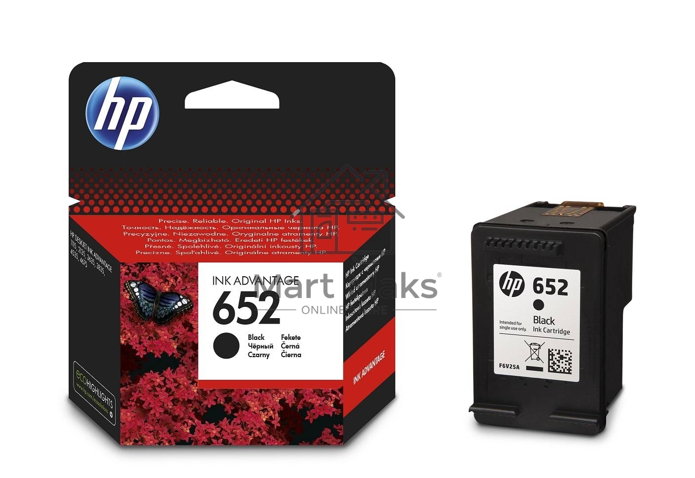 Картридж струйный HP №652 (F6V25AE) черный, 360 стр., для DJ IA 1115/2135/3635/4535/3835/4675