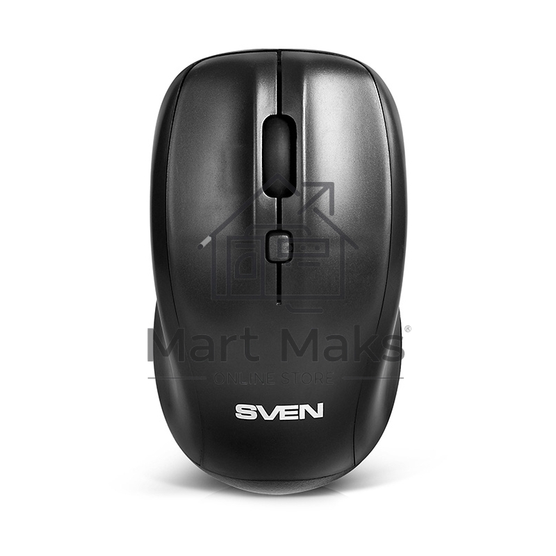 Мышь беспроводная SVEN RX-305 черный, 1600 dpi, радиоканал, USB, кнопки - 4