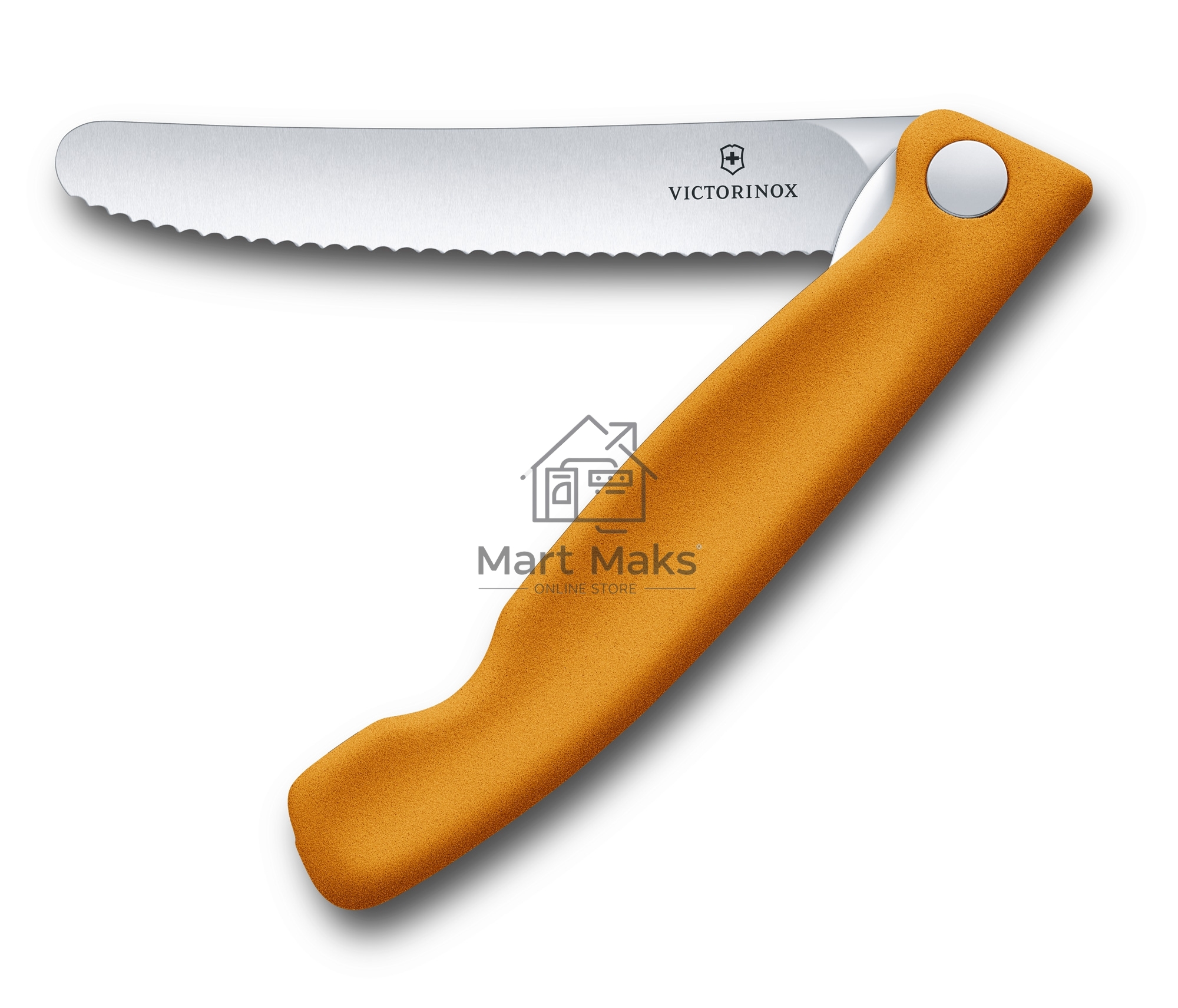 Нож кухонный Victorinox Swiss Classic (6.7836.F9B) стальной для овощей лезв.110мм серрейт. заточка оранжевый блистер