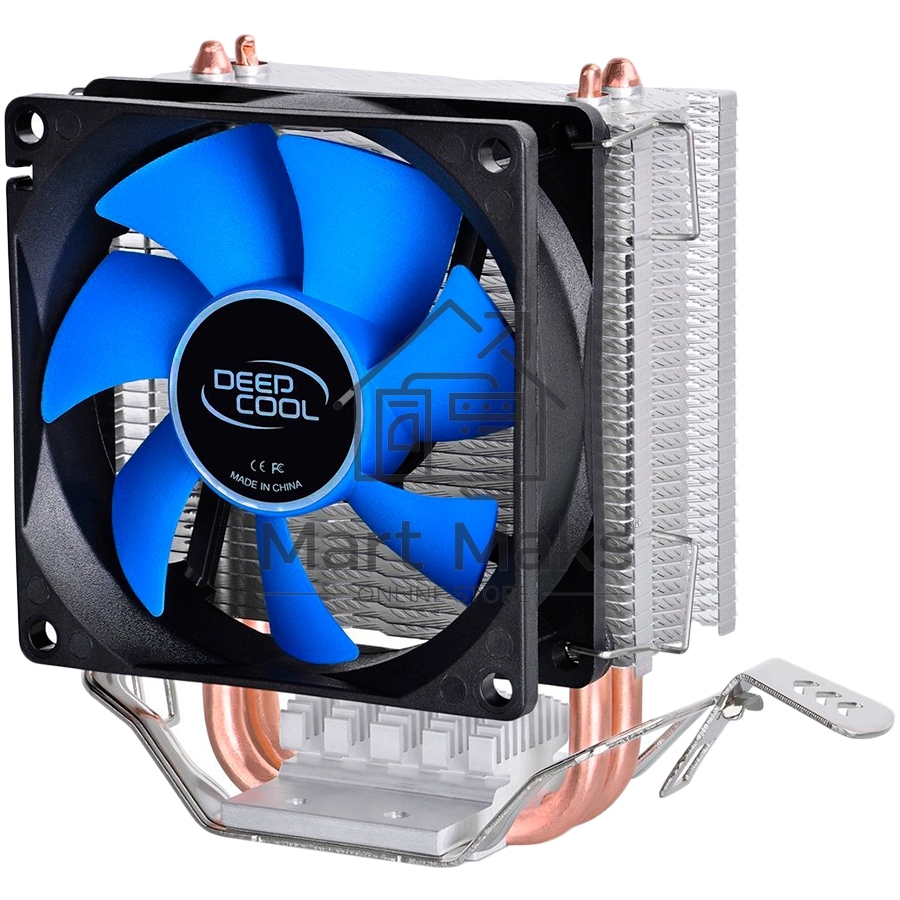 Кулер для процессора DEEPCOOL ICE EDGE MINI FS V2.0 синий, 80 мм, алюминий/медь, 2200 об/мин, 24.7 дБ, 3 pin, 100 Вт, 112 мм