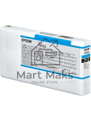 Картридж струйный Epson T9132 с голубыми чернилами (200ml) для плоттеров SC-P5000 (C13T913200)
