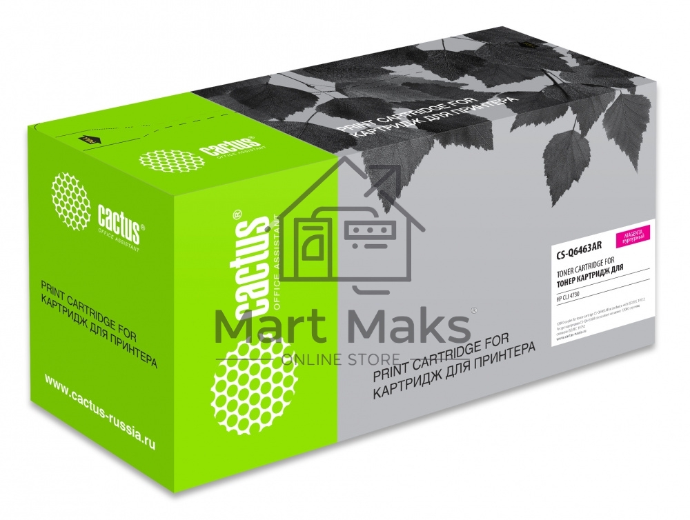 Картридж лазерный Cactus CS-Q6463AR пурпурный (12000 стр.) для HP CLJ 4730