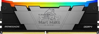 Оперативная память Kingston Fury Renegade, DDR4, 16GB (1x16GB), 3600MHz, CL16, DIMM, с радиатором, RGB, серый/черный