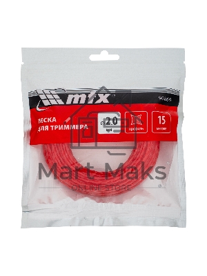 Леска для триммера витой квадрат 2,0 мм х 15 м MTX