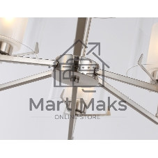 Люстра Ambrella light LH57002/6 SN/FR никель/белый матовый E14/6 max 40W D850*420