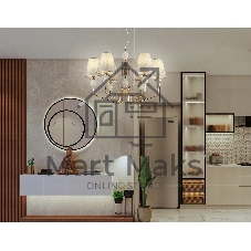 Люстра Ambrella light LH75401/6 GD/GR золото/серый E14*6 max 40W D700*1260
