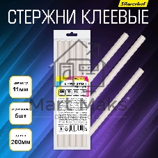 Клеевые стержни Silwerhof 11-200-5-WHI дл.200мм D11мм белый упак:5шт