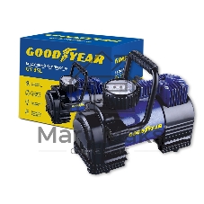 Компрессор GOODYEAR GY000102 GY-35L 35 л/мин Мощность - 168 Вт, Производительность - 35 л/мин, Максимальное токопотребление - 14 А, Максимальное давление - 7 Атм, Длина провода питания: 3 м, Длина воздушного шланга: 1 м. Сумка и набор переходников в комплекте.