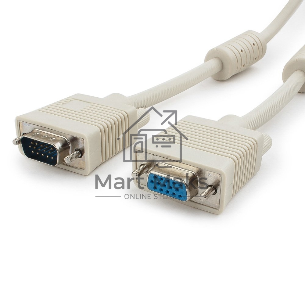 Кабель Gembird CC-PPVGAX-6, Кабель удлинитель VGA Premium,1.8м,15M/15F,тройн. экран,феррит. кольца,пакет