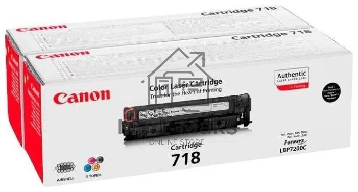 Картридж лазерный Canon Cartridge 718BK 2P (2662B005) черный (6800 стр.) (двойная упаковка: 2шт х 3400 стр) для Canon LBP7200/MF8330/8350