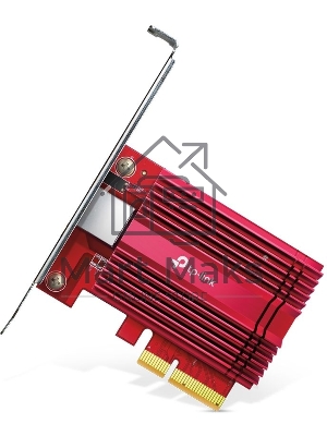 Сетевой адаптер 10 Gigabit PCI-E network adapter, 1 PCI Express 3.0 X4 interface, 1 100/1000/10000Mbps Ethernet port, come with Low-Profile and Full-Height Brackets