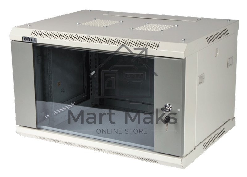Шкаф настенный серии Pro, 9U 600x450, стеклянная дверь