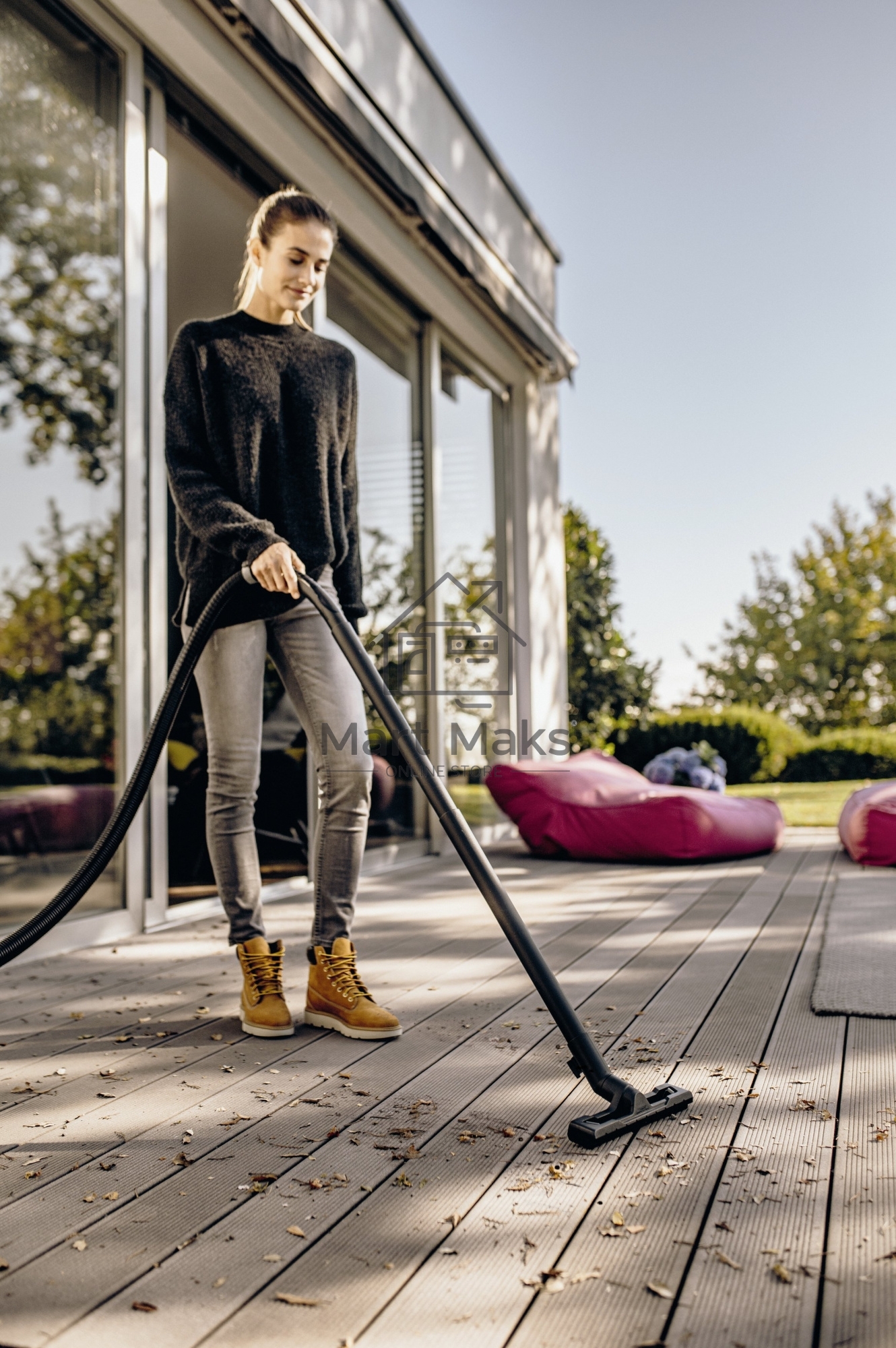 Строительный пылесос Karcher WD 3 P S V-17/4/20 желтый, 1000 Вт, уборка сухая/сбор воды, пылесборник мешок/контейнер, 17 л