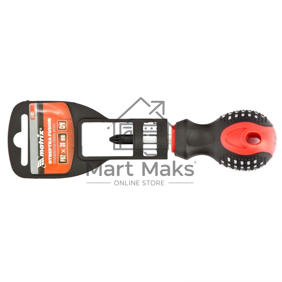 Отвертка Matrix Fusion, PH2 х 38 мм, CrV, 3-х компонентная рукоятка 