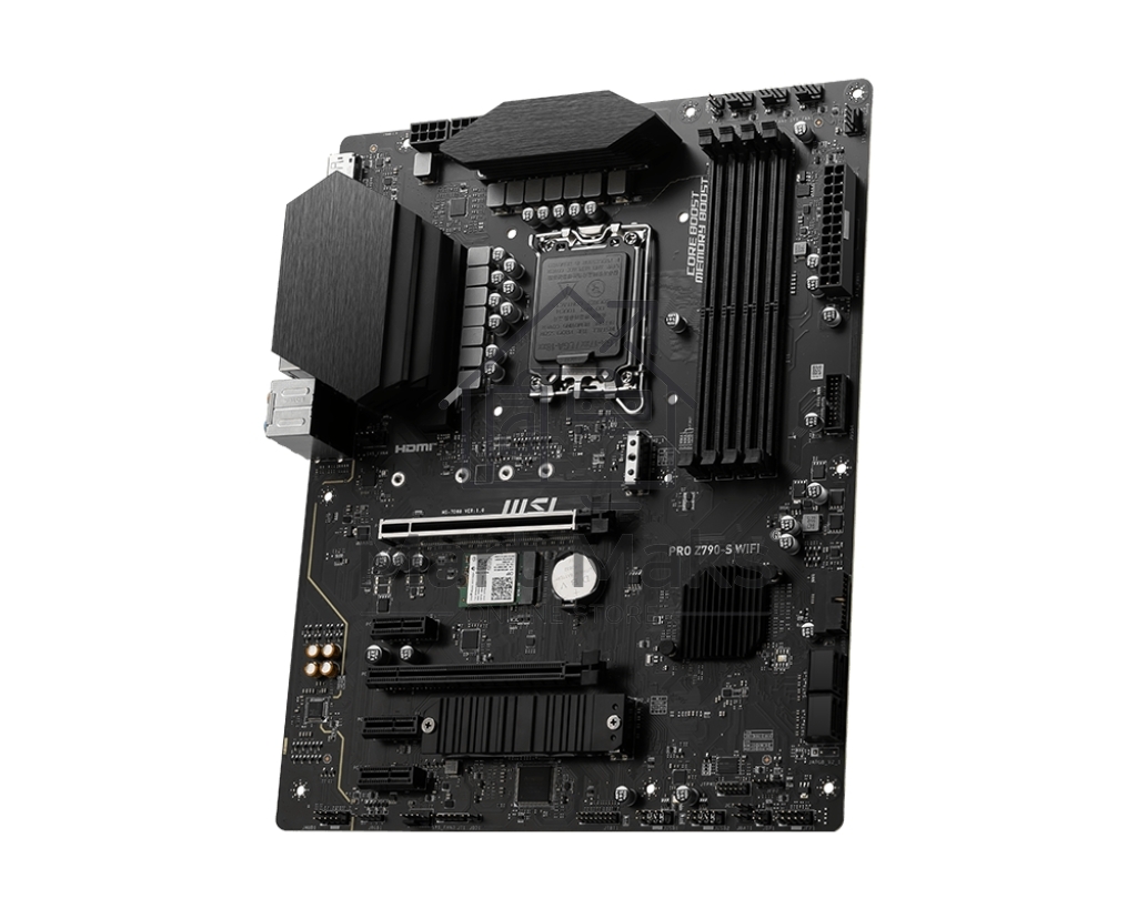 Материнская плата MSI PRO Z790-S WIFI, LGA 1700, ATX, 4xDDR5, 1xPCIe 5.0 x16, 4xM.2, 4xSATA, 1xHDMI, 1xDP, 2.5 Gigabit Ethernet, 7.1 аудио