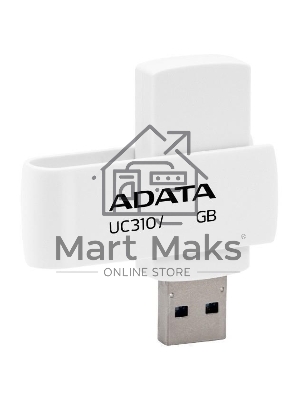 Флешка USB ADATA UC310 (UC310-256G-RWH), 256Gb, USB 3.2 Gen1, R/W 100/30, белый