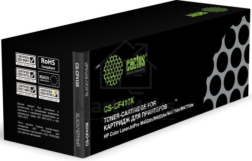Картридж лазерный Cactus CS-CF410X черный (6500 стр.) для HP HP CLJ Pro M452dn/M452dw/M477fdn/M477fdw