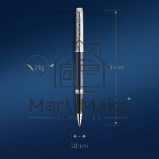 Ручка роллер Waterman Hemisphere L`Essence du Bleu (CW2166469) LaqBlue CT F черн. черн. подар.кор.