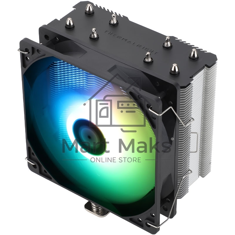 Кулер для процессора Thermalright Assassin X 120 Refined SE Argb LGA1700 (4-pin PWM, 148mm, Ni/Cu, 4x6mm, ARGB, 1x120mm, 66.17CFM, 25.6dBA, 1550RPM, S: 1700, silver, black)
