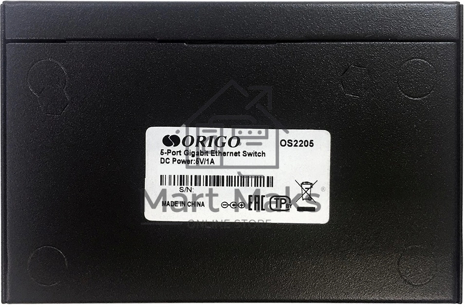 Неуправляемый коммутатор ORIGO OS2205/A2A 5x1000Base-T, корпус металл