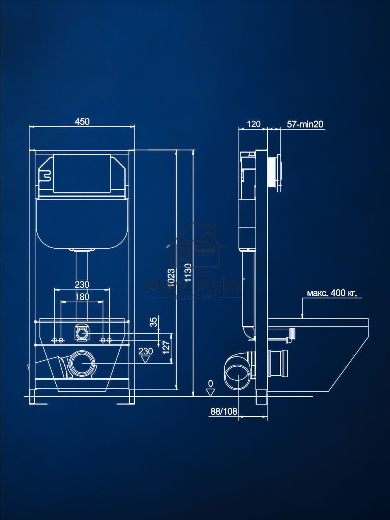 Комплект BAU 6 в 1: рамная инсталляция BAU NEO 45, унитаз подвесной Rio Luxe 52*35, сиденье микролифт, кнопка смыва BAU Pulse для инсталляции, черная матовая/вставка хром