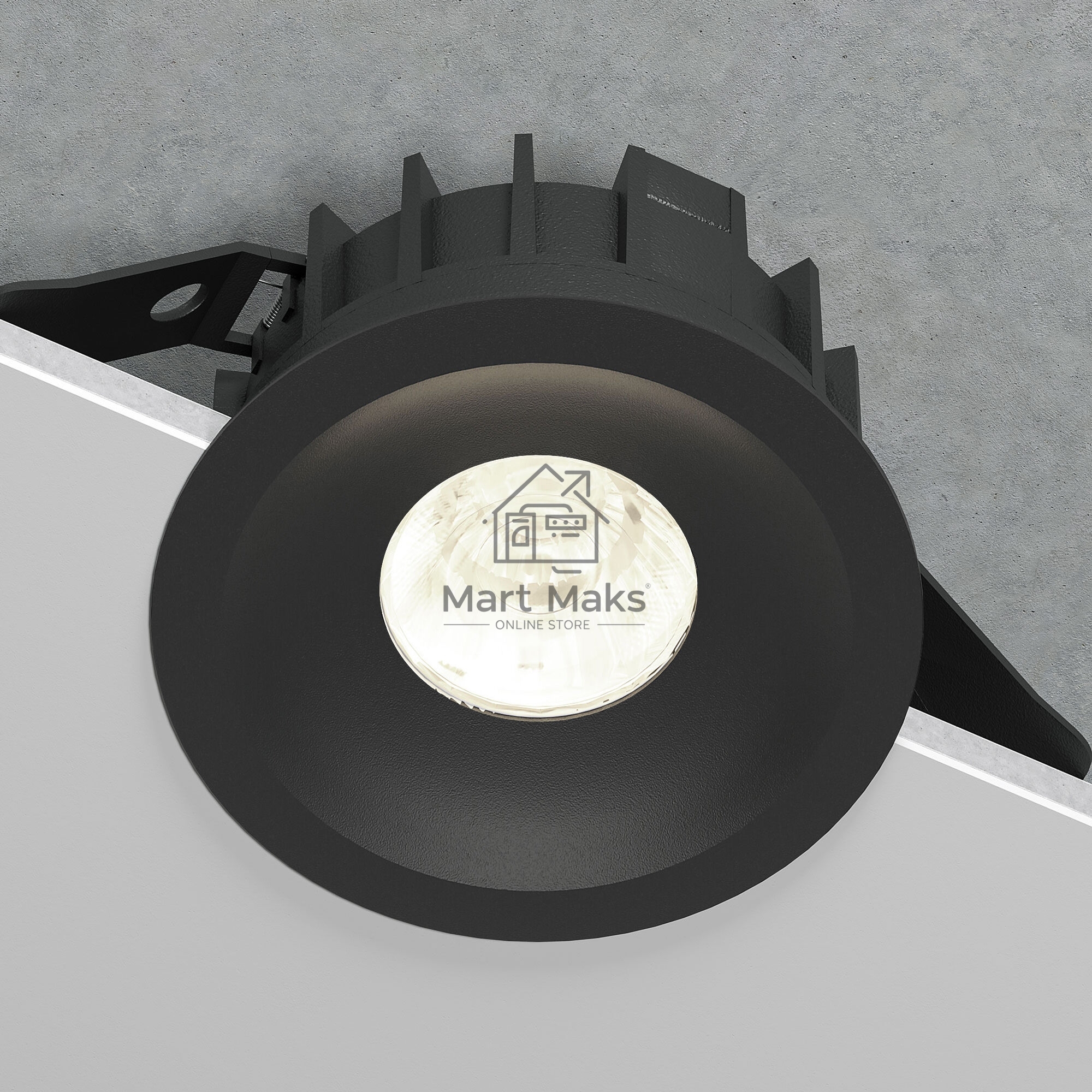 25069/LED 20W 4000K / светильник встраиваемый светодиодный / черный