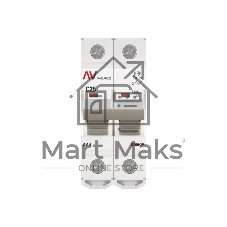 Выключатель автоматический Averes AV-6 2P 25A (C) 6kA